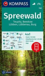 KOMPASS Wanderkarte 748 Spreewald, Teupitz, Beeskow, Lübben, Lübbenau, Burg 1:50.000  9783990449264