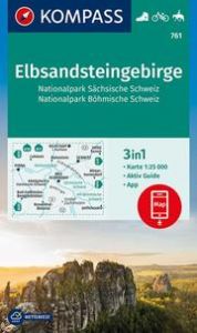 KOMPASS Wanderkarte 761 Elbsandsteingebirge, Nationalpark Sächsische Schweiz, Nationalpark Böhmische Schweiz 1:25.000  9783991215622