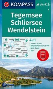 KOMPASS Wanderkarte 8 Tegernsee, Schliersee, Wendelstein 1:50.000  9783991212119