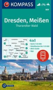 KOMPASS Wanderkarte 809 Dresden, Meißen, Tharandter Wald 1:50.000  9783991218753