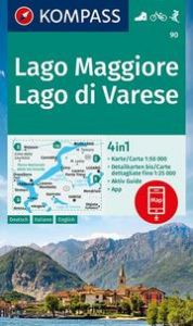 KOMPASS Wanderkarte 90 Lago Maggiore, Lago di Varese KOMPASS-Karten GmbH 9783991211259