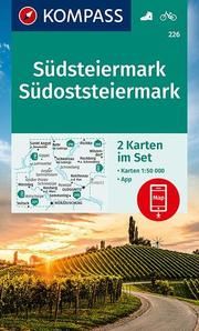 KOMPASS Wanderkarte Südsteiermark, Graz, Leibnitz, Deutschlandsberg, Unteres Murtal (2-K-Set) KOMPASS-Karten GmbH 9783990448342