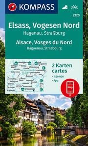 KOMPASS Wanderkarten-Set 2220 Elsass, Vogesen Nord, Alsace, Vosges du Nord (2 Karten) 1:50.000  9783990447550