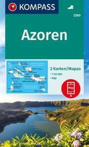 KOMPASS Wanderkarten-Set 2260 Azoren (2 Karten) 1:50.000  9783991540151