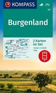 KOMPASS Wanderkarten-Set 227 Burgenland (2 Karten) 1:50.000  9783990442784