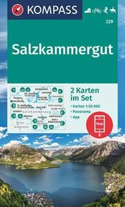 KOMPASS Wanderkarten-Set 229 Salzkammergut (2 Karten) 1:50.000  9783991214236