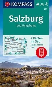 KOMPASS Wanderkarten-Set 291 Salzburg und Umgebung (2 Karten) 1:50.000  9783990448595
