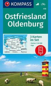 KOMPASS Wanderkarten-Set 410 Ostfriesland, Oldenburg (3 Karten) 1:50.000  9783990444313