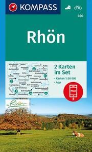 KOMPASS Wanderkarten-Set 460 Rhön (2 Karten) 1:50.000  9783990446041