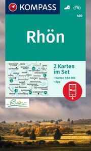 KOMPASS Wanderkarten-Set 460 Rhön, Fulda (2 Karten) 1:50.000  9783990449202