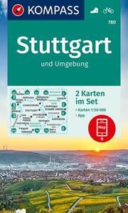 KOMPASS Wanderkarten-Set 780 Stuttgart und Umgebung (2 Karten) 1:50.000  9783990447604