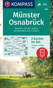 KOMPASS Wanderkarten-Set 863 Münster, Osnabrück (2 Karten) 1:35.000  9783991542186