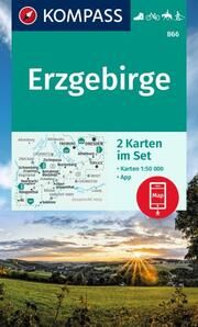 KOMPASS Wanderkarten-Set 866 Erzgebirge (2 Karten) 1:50.000  9783991215479