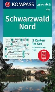 KOMPASS Wanderkarten-Set 886 Schwarzwald Nord (2 Karten) 1:50.000  9783991215813