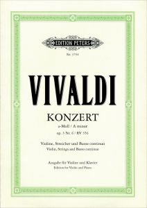 Konzert für Violine, Streicher und Basso continuo a-Moll op.3,6 RV 356, Klavierauszug Vivaldi, Antonio 9790014018290