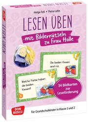 Lesen üben mit Bilderrätseln: Frau Holle. 34 Bildkarten zur Leseförderung Fell, Helga 4260694922552