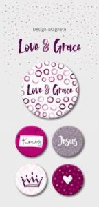 Love & Grace - 5er-Magnet-Set  4029856841335