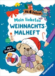 Mein liebstes Weihnachtsmalheft mit Stickern ab 4 Roger De Klerk/Stefan Lohr 9783473488971