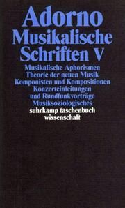 Musikalische Schriften V Adorno, Theodor W 9783518293188