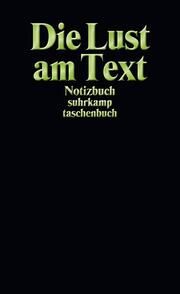 Notizbuch - Die Lust am Text  9783518469798