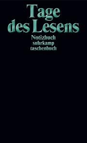 Notizbuch suhrkamp taschenbuch. Tage des Lesens  9783518471074