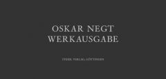 Oskar Negt - Werkausgabe Negt, Oskar 9783869307688