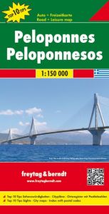 Peloponnes, Autokarte 1:150.000, Top 10 Tips Freytag-Berndt und Artaria KG 9783707910575