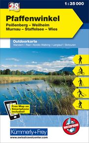 Pfaffenwinkel Nr. 28 Outdoorkarte Deutschland 1:35 000 Hallwag Kümmerly+Frey AG 9783259025284