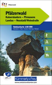 Pfälzerwald Kaiserslautern, Pirmasens, Landau, Neustadt/Weinstrasse, Nr. 24 Outdoorkarte Deutschland 1:50 000 Hallwag Kümmerly+Frey AG 9783259025840