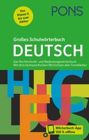 PONS Großes Schulwörterbuch Deutsch  9783125162990