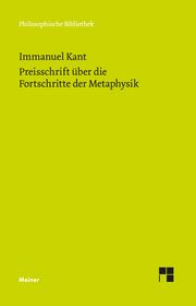 Preisschrift über die Fortschritte der Metaphysik Kant, Immanuel 9783787346776