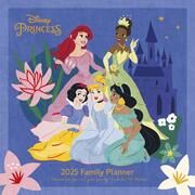 Pyramid - Disney Princess 2025 Familienplaner, 30x30cm, Familienkalender für Disney Princess Fans, Planer mit 6 Terminspalten und Sticker Sheet, nachhaltig nur mit Papierumschlag  9781804231456