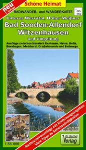 Radwander- und Wanderkarte Unteres Werratal, Hoher Meißner, Bad Sooden-Allendorf, Witzenhausen und Umgebung  9783895910548