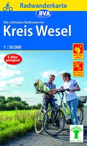 Radwanderkarte BVA Die schönsten Radtrouren im Kreis Wesel 1:50.000, reiß- und wetterfest, GPS-Tracks Download BVA BikeMedia GmbH/Kreis Wesel 46483 Wesel 9783969900284