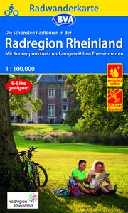 Radwanderkarte BVA Die schönsten Radtouren in der RadRegion Rheinland 1:100.000, reiß- und wetterfest, GPS-Tracks Download BVA BikeMedia GmbH/RadRegionRheinland e V  50126 Bergheim 9783969900291