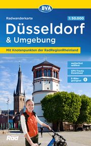 Radwanderkarte BVA Düsseldorf & Umgebung, mit Knotenpunkten der RadRegionRheinland, 1:50.000, reiß- und wetterfest, GPS-Tracks Download, E-Bike geeignet BVA BikeMedia GmbH 9783969901014