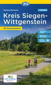 Radwanderkarte BVA Kreis Siegen-Wittgenstein mit Knotenpunkten 1:50.000, reiß- und wetterfest, GPS-Tracks Download, E-Bike-geeignet BVA BikeMedia GmbH/Touristikverband Siegerland-Wittgenstein e V  57072 9783969901205