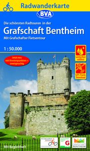 Radwanderkarte BVA Radwandern in der Grafschaft Bentheim 1:50.000, reiß- und wetterfest, GPS-Tracks Download BVA BikeMedia GmbH 9783870739027