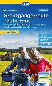 Radwanderkarte BVA Radwandern auf der Grenzgängerroute Teuto-Ems 1:50.000, reiß- und wetterfest, GPS-Tracks Download Arbeitsgemeinschaft der Grenzgängerroute Teuto-Ems c/o Tourismusverban 9783969901854