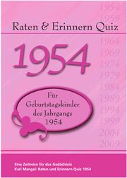 Raten & Erinnern Quiz 1954 Mangei, Karl 9783936778861