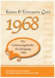 Raten & Erinnern Quiz 1968 Mangei, Karl 9783936778793