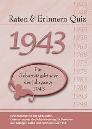 Raten und Erinnern Quiz 1943 Mangei, Karl 9783936778847