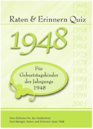 Raten und Erinnern Quiz 1948 Mangei, Karl 9783936778588