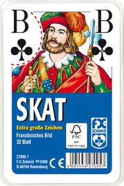 Ravensburger 27005- Skat, Französisches Bild mit großen Eckzeichen, 32 Karten in Klarsicht-Box  4005556270057