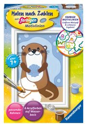 Ravensburger CreArt 20291 - Fröhlicher Otter - Malen nach Zahlen für Kinder ab 7 Jahre  4005556202911