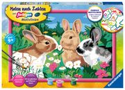 Ravensburger CreArt 28517 - Putzige Häschen - Malen nach Zahlen Kaninchen für Kinder ab 9 Jahre  4005556285174