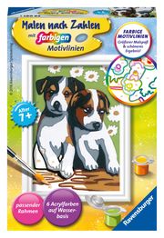 Ravensburger CreArt 29681 - Süße Welpen - Malen nach Zahlen Hund für Kinder ab 7 Jahre  4005556296811