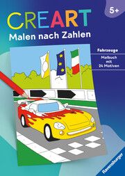 Ravensburger CreArt Malen nach Zahlen ab 5: Fahrzeuge, Malbuch, 24 Motive Rolf Bunse 9783473488865