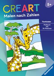 Ravensburger CreArt Malen nach Zahlen ab 5: Tierkinder, Malbuch, 24 Motive Simone Pahl 9783473489374