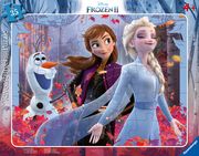 Ravensburger Kinderpuzzle - 05074 Magische Natur - Rahmenpuzzle für Kinder ab 4 Jahren, Disney Frozen Puzzle mit Anna und Elsa, mit 35 Teilen  4005556050741